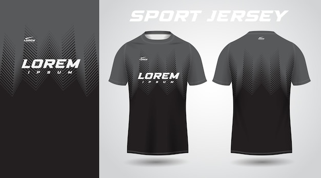 Plik wektorowy czarny projekt koszulki sportowej