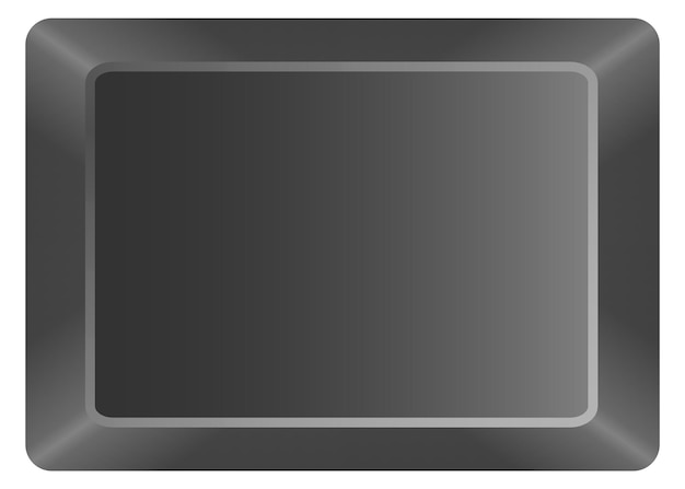 Plik wektorowy czarny przycisk pusty szablon panelu element ramki izolowany na białym tle