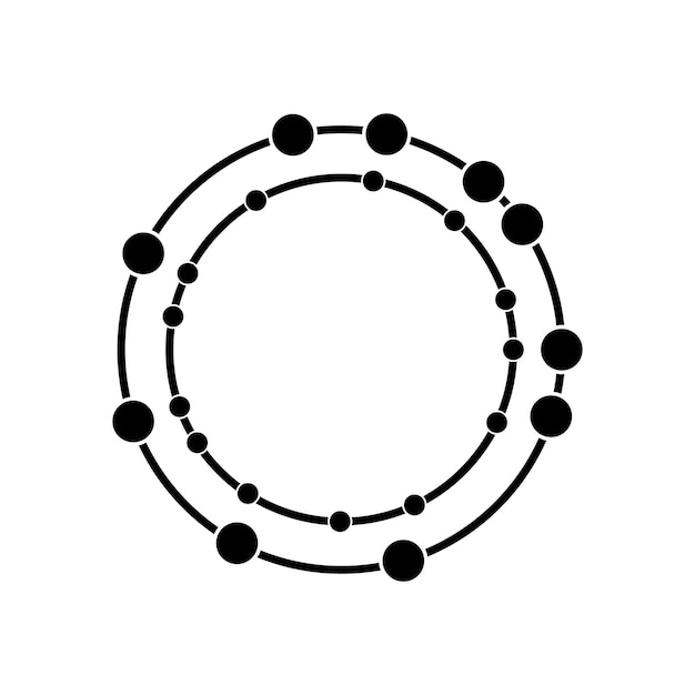 Czarny streszczenie technologii koło ramki Logo projekt wektor