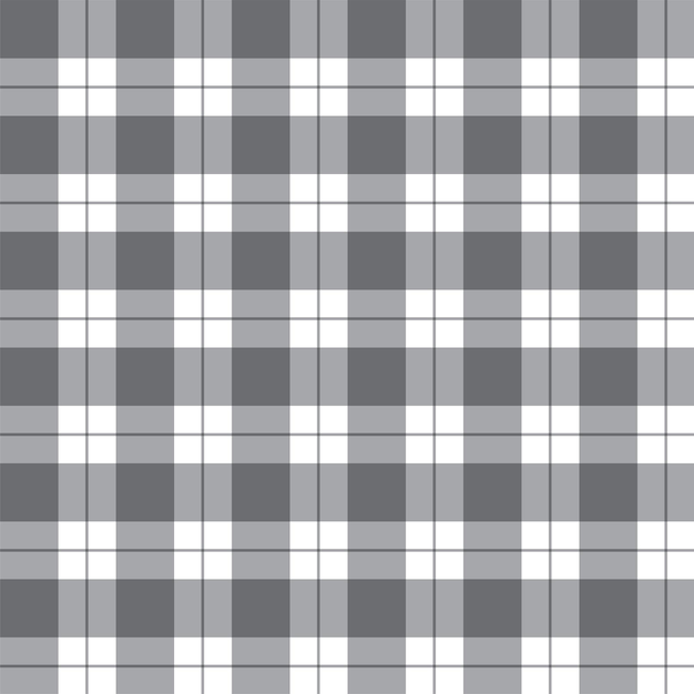 Czarny Szary Prosty Scott Plaid Tartan Buffalo Check Checkered Gingham Bezszwowe Tło Wzór