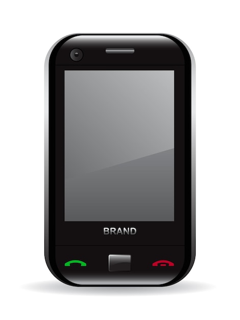 Czarny telefon komórkowy z zielonym telefonem na ekranie