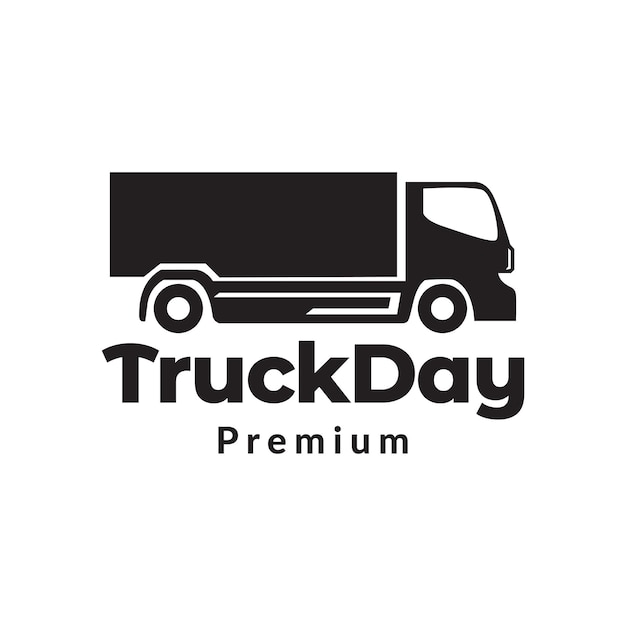 Plik wektorowy czarny widok z boku ciężarówka na białym tle projekt logo wektor graficzny symbol ikona znak ilustracja kreatywny