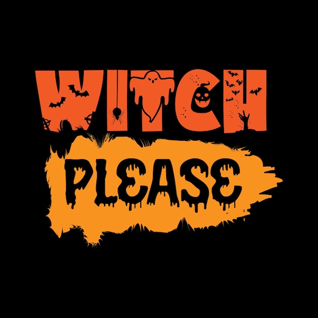 Czarownica proszę o typografię napis na t shirt