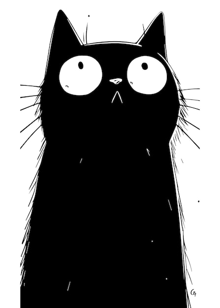 Plik wektorowy czarująca ilustracja kota humorystyczny wektor klipartów z kreskówek kotów izolowany