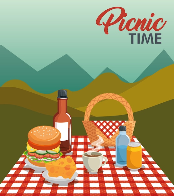 Plik wektorowy czas na piknik