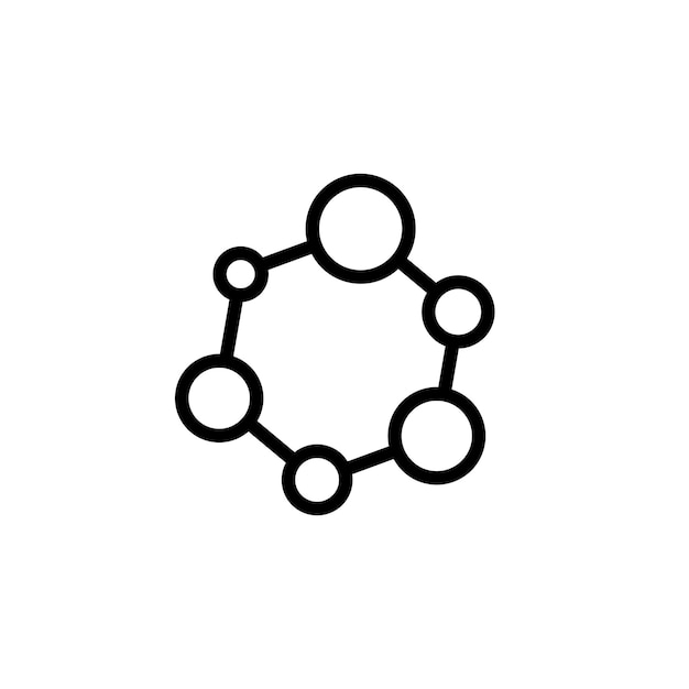Cząsteczka znak symbol wektor