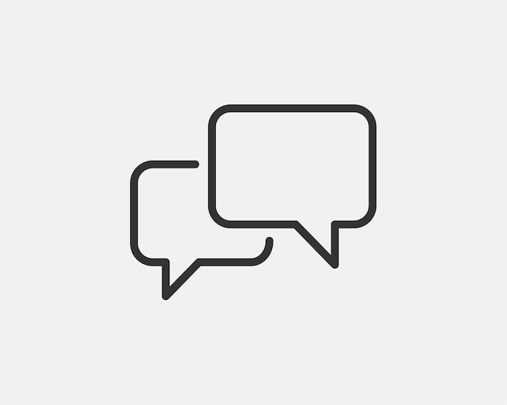 Wektor czat ikona wektor element projektu dyskusja bańka znak mowy balon dialogowy