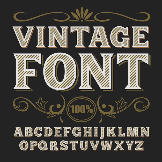 czcionka vintage