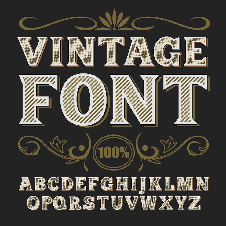Wektor czcionka vintage