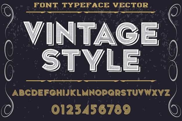 Czcionki Typeface Alfabet Wektor Styl Etykiety