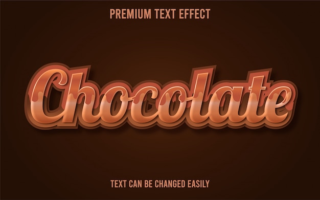 Plik wektorowy czekoladowy efekt tekstowy