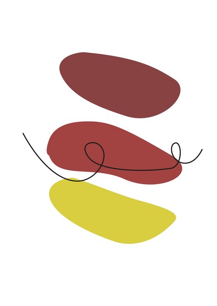 czerwona abstrakcyjna minimalistyczna ilustracja dekoracja ścienna i projekt okładki. Nowoczesna modna sztuka wektorowa.