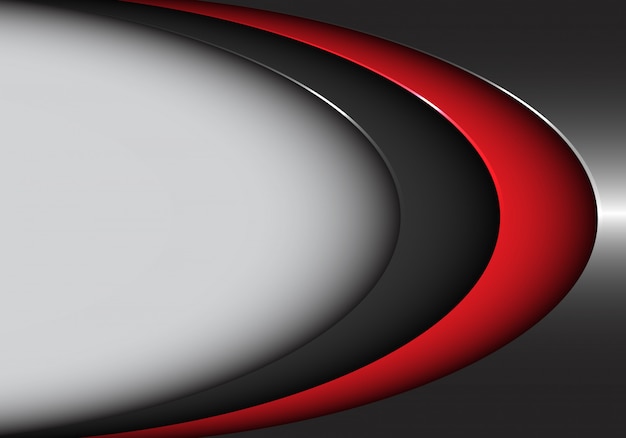 Plik wektorowy czerwona czarna metal krzywa na ciemnym pustej przestrzeni tle.