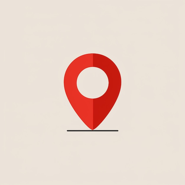 Plik wektorowy czerwona ikona pinów lokalizacyjnych symbolizująca miejsca w aplikacjach mapowych i nawigacyjnych