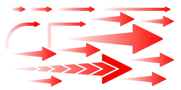 Plik wektorowy czerwona strzała skręca w prawo wektor do projektowania elementów