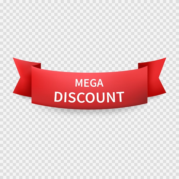 Czerwona wstążka Mega Discount