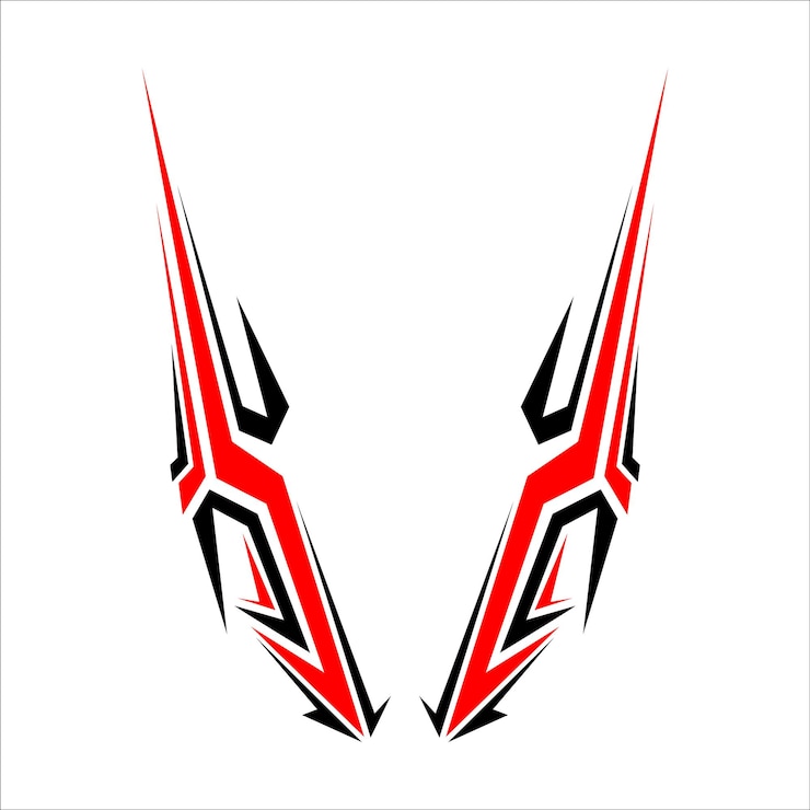 Wektor czerwone i czarne logo z głową pająka z literami x na nim
