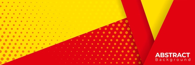 Plik wektorowy czerwone i żółte tło abstrakcyjne w kropki nowoczesny baner lub tapeta na strony internetowe