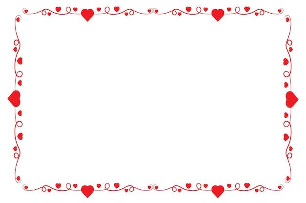 Plik wektorowy czerwone serca ozdobne ramy nagród granica valentines day card granica element wektorowy układu kwadratu