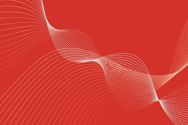 Czerwone tło z wzorem białych linii tworzy fascynujący kontrast wizualny