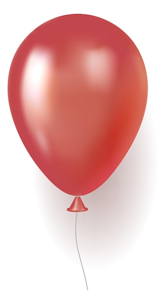 Czerwony Balon. Symbol Uroczystości Strony. Dekoracja Wydarzenia Na Białym Tle