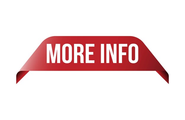 Czerwony baner z większą ilością informacji na białym tle
