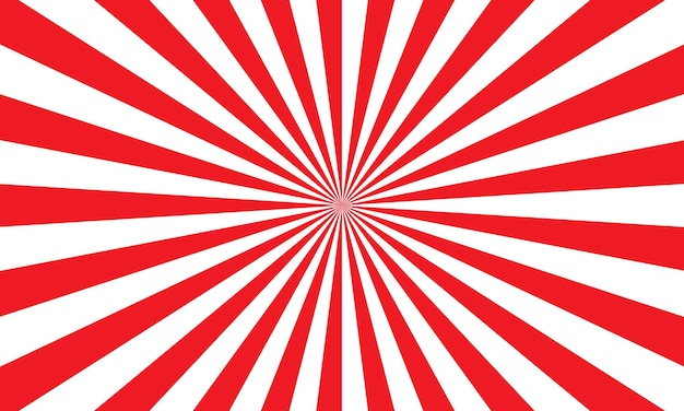 Czerwony biały kolor wybuchu tło promienie tło w stylu retro