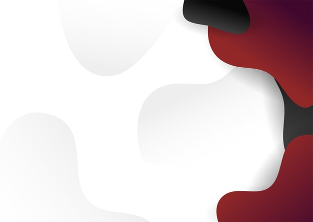 Czerwony czarny abstrakcyjne geometryczne kształty na białym tle. Nadaje się do tła prezentacji, banera, strony docelowej w sieci, interfejsu użytkownika, aplikacji mobilnej, projektu redakcyjnego, ulotki, banera i innych powiązanych okazji