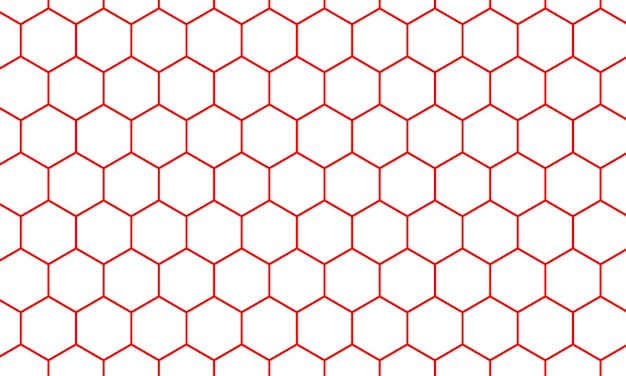 Czerwony sześciokątny wzór geometryczny Tło