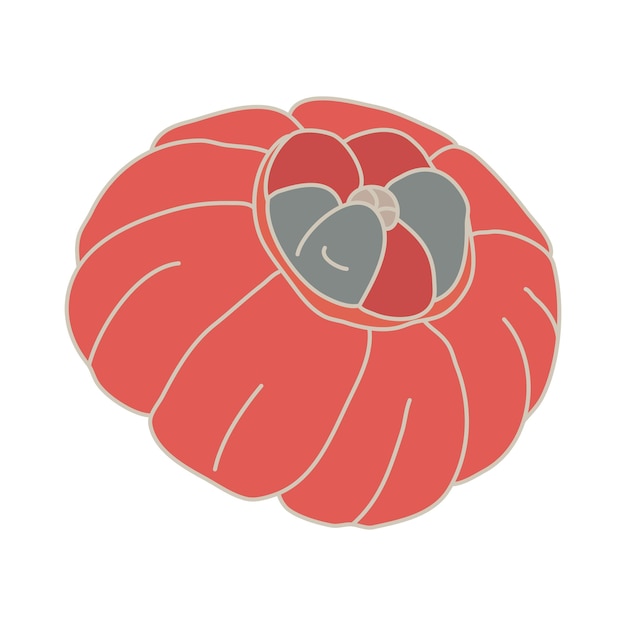 Plik wektorowy czerwony turban do squasha w kolorowym stylu doodle