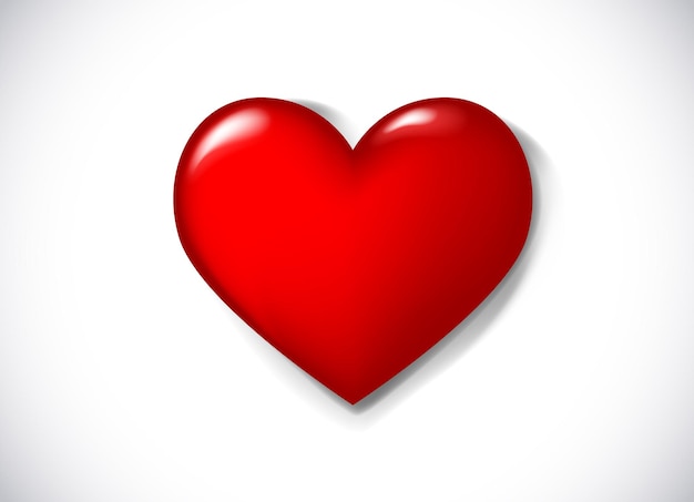 Plik wektorowy czerwony wektor miłości w kształcie serca trójwymiarowy symbol serca dla marki logo