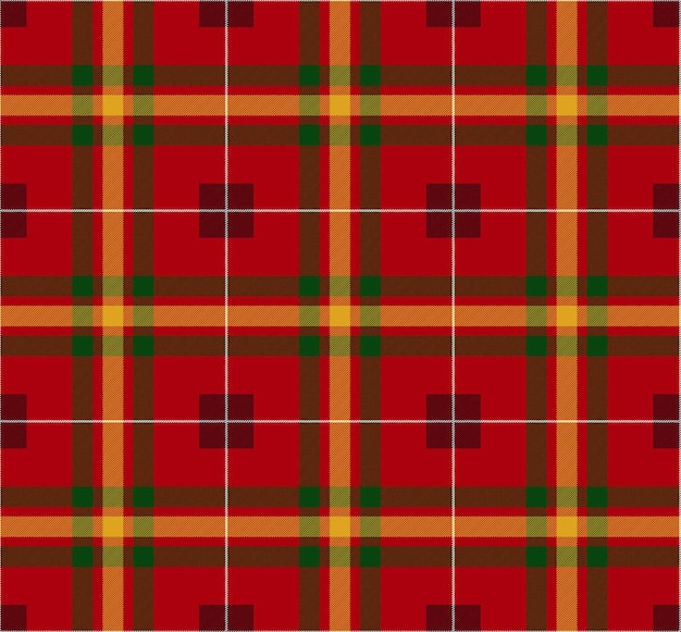 Czerwony Wzór świąteczny. Szkocki Tradycyjny Ornament. Ilustracja Wektorowa