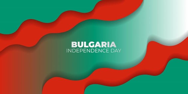Czerwony Zielony Papier Wyciąć Projekt Tła Dla Projektu Dzień Niepodległości Bułgarii