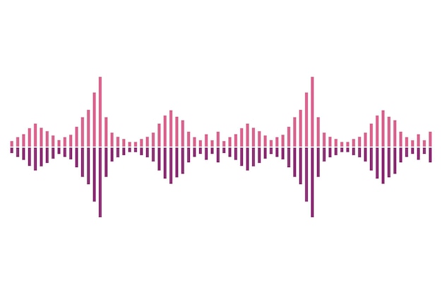 Częstotliwości fali audio muzyka fala elementy interfejsu HUD głos wykres sygnału ilustracji wektorowych