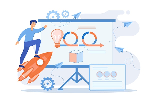 Członek zespołu deweloperskiego scrum master pracujący Projekt zwinny dla właściciela produktu i interesariuszy Agile