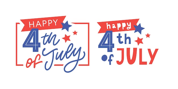Czwartego Lipca Amerykański Dzień Niepodległości Wektor Ilustracja 4 Lipca Projekt Typograficzny Usa