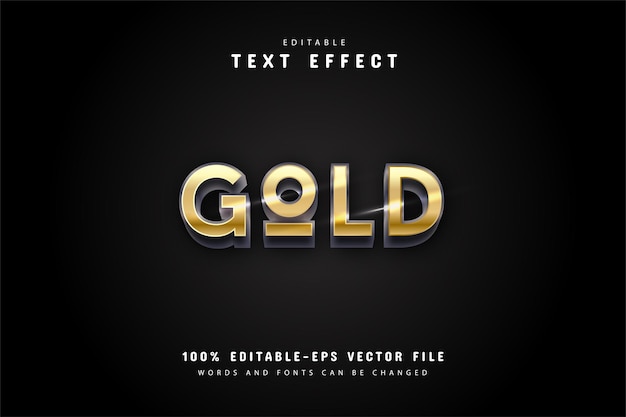 Czysty złoty efekt tekstowy 3d