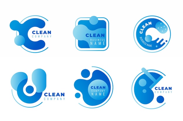 Plik wektorowy czyszczenie logo kolekcji