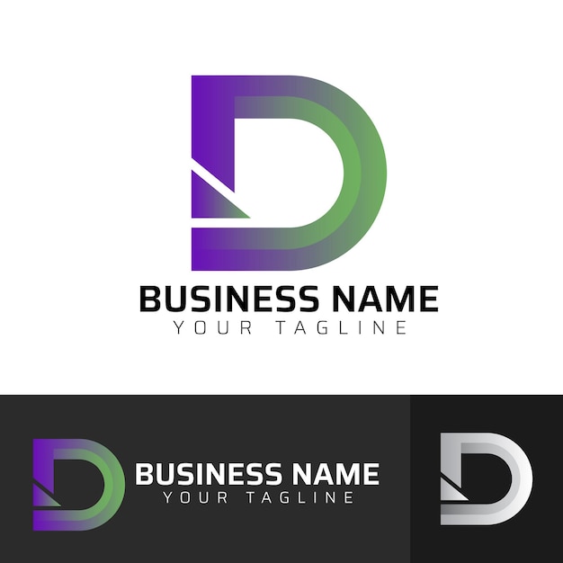 D Modern Creative 3D Abstract Wektor premium litery Projekt logo