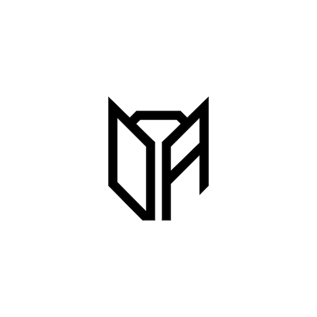 Da Monogram Logo Projekt List Tekst Nazwa Symbol Monochromatyczny Logotyp Alfabet Znak Proste Logo