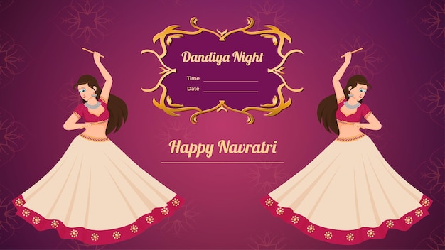 Dandiya Transparent Wektor, Happy Navratri.