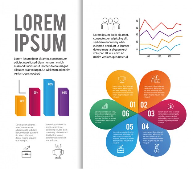 Plik wektorowy dane infographic z diagram biznesową informacją