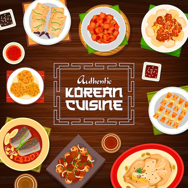 Dania z menu kuchni koreańskiej i dania z Korei