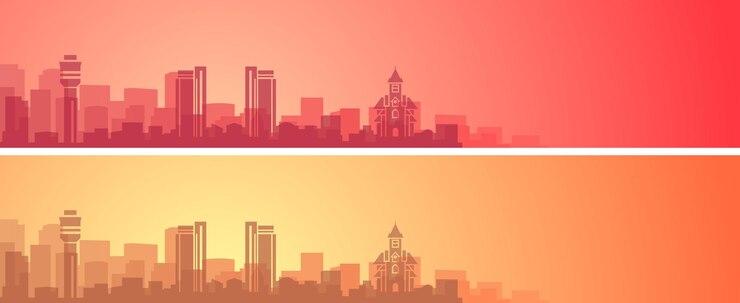 Wektor dar es salaam baner z piękną scenerią skyline
