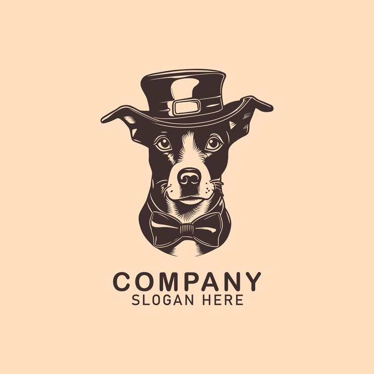 Wektor darmowe logo wektor ładny pies