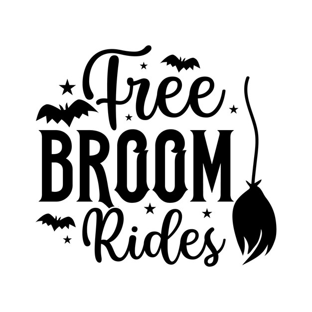 Darmowe przejażdżki na miotłę, koszulka na Halloween, cytaty na Halloween