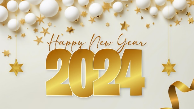 Darmowe tło wektor szczęśliwego nowego roku 2024