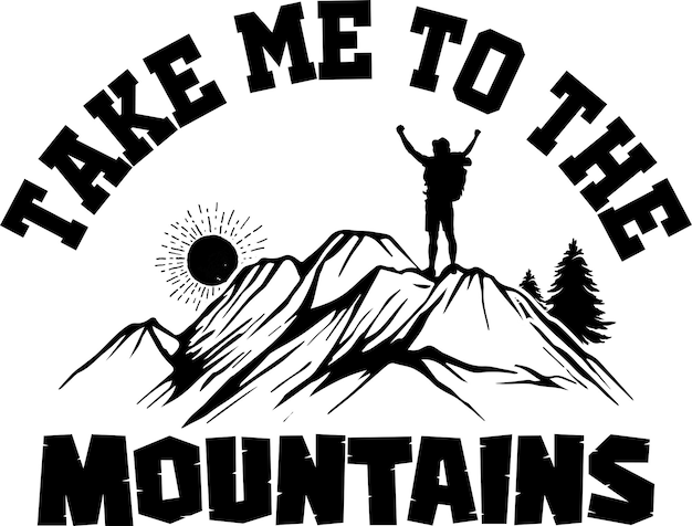 Darmowe wektor vintage Adventure And Mountains tShirt Design