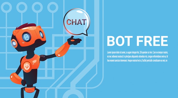 Darmowy Chat Bot, Robot Virtual Assistance Element strony internetowej lub aplikacji mobilnych, sztuczny intel