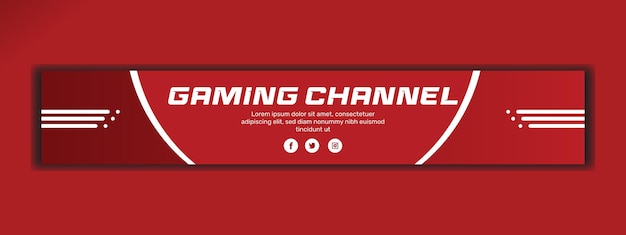 Darmowy poziomy baner youtube z gradientem wektorowym
